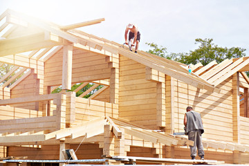 Construction of wooden house