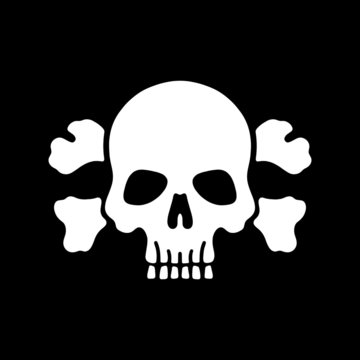 Skull and bones skeleton black background