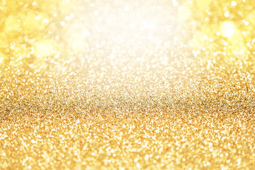 Yellow Gold Sparkle Glitter Abstract Background