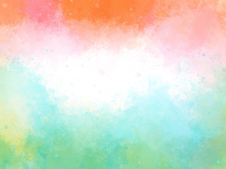 Obraz premium Abstract colorful brush on watercolor illustration painting background.