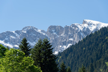 Obraz premium Marguareis Group, Pesio valley, Natural park of the Marguareis massif, boundary between Italy and France