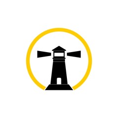 Lighthouse icon, sign, logo