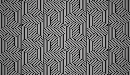 Abstract geometric pattern with stripes, lines. Seamless vector background. Black ornament. Simple lattice graphic design