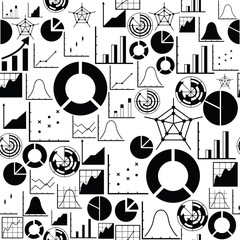 graph seamless pattern background icon.