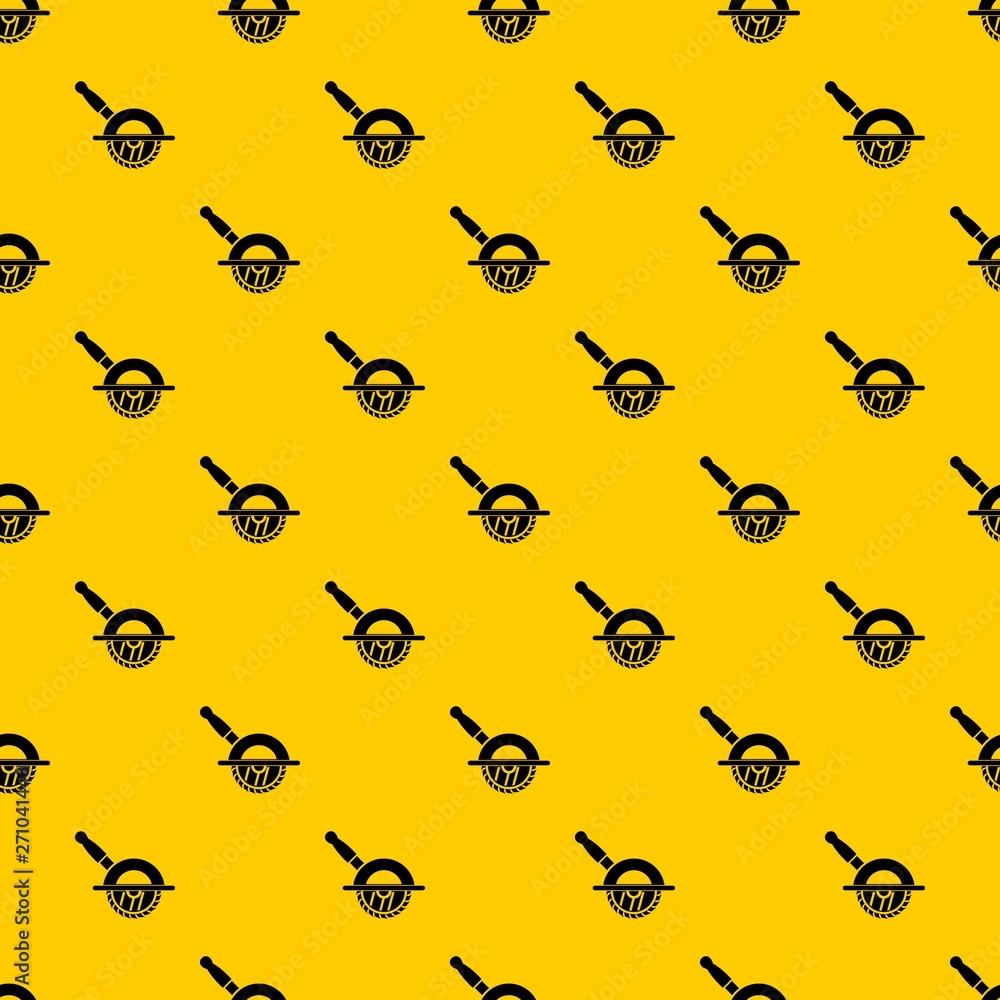 Poster circular saw pattern seamless vector repeat geometric yellow for any design