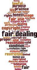 Obraz premium Fair dealing word cloud