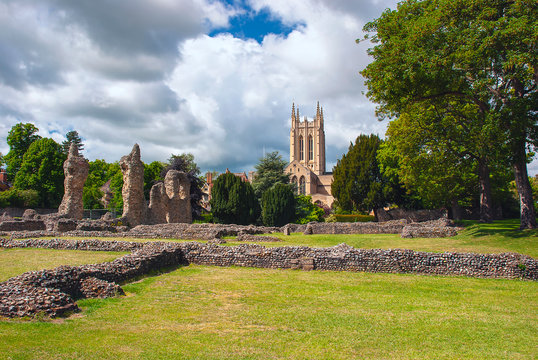 The Abbey Ruins in the heart of Bury St Edmunds, Suffolk