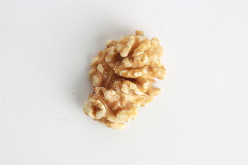 Walnuts isolated on white background.
