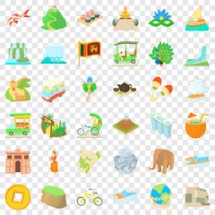 Globe journey icons set. Cartoon style of 36 globe journey vector icons for web for any design
