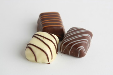 Delicious assorted bonbons cocoa chocolates from Belgium