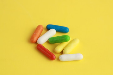 Fruit flavored colorful candy jelly bean gummies