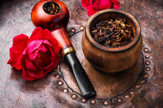 Smoking rose-flavored tobacco