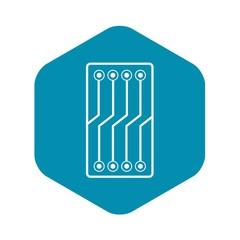 Circuit board icon in simple style isolated vector illustration