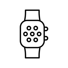 Watch vector illustration, Isolated line style icon