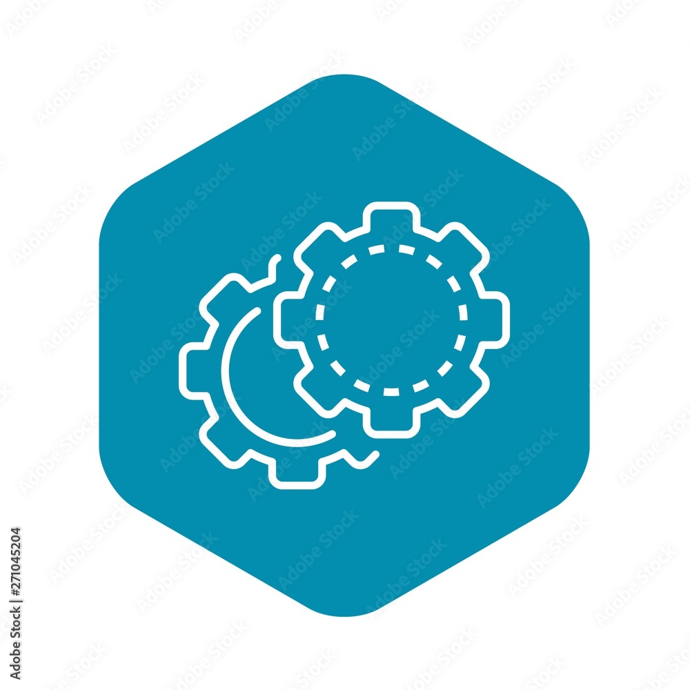 Aufkleber cog wheel icon. outline cog wheel vector icon for web design isolated on white background