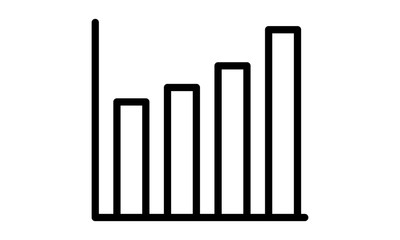 Growing graph icon for financial reporting and growth analysis