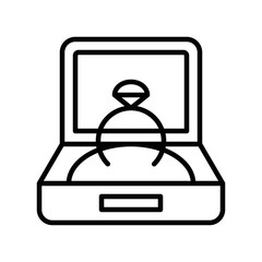 Ring vector illustration, Isolated line style icon