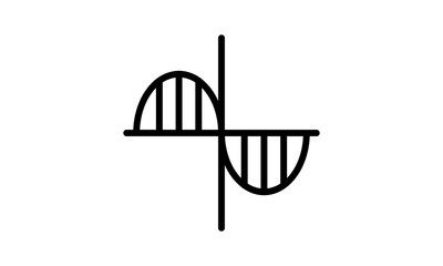 Fluctuation icon for cryptocurrency and finance concepts