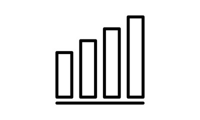 Growing graph icon for financial growth and performance
