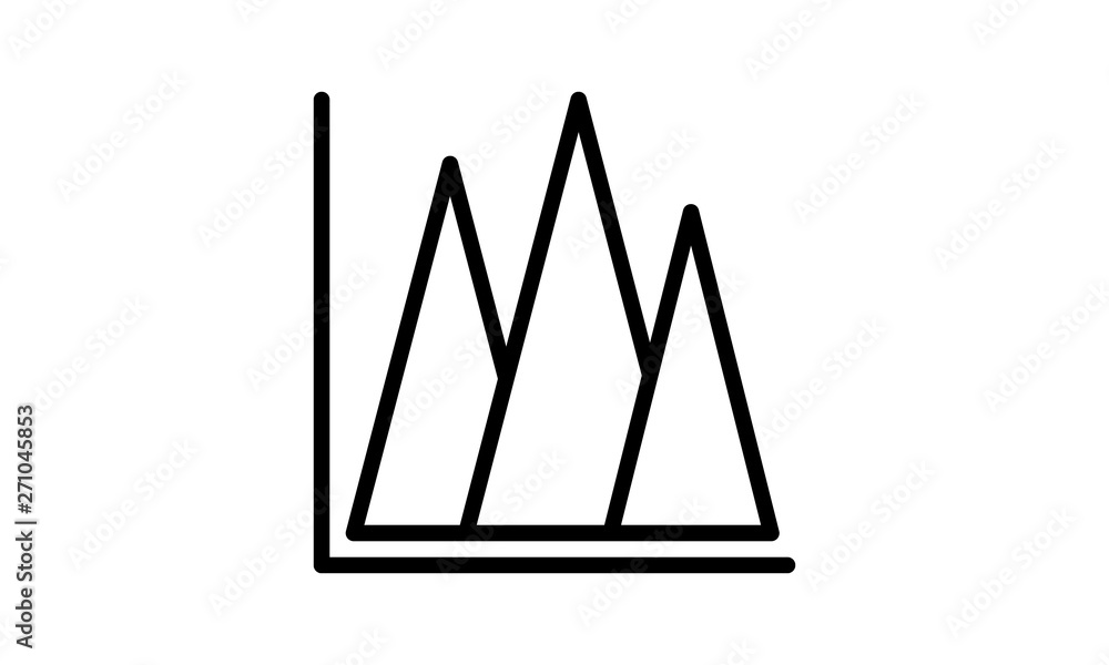 Poster pyramid icon for business hierarchy and management structure
