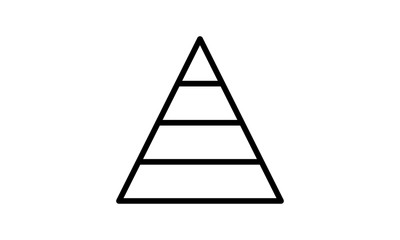 Pyramid icon for business hierarchy and management structure