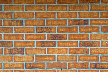 Close-up view of old brickwall. Ancient  brickwall texture for background