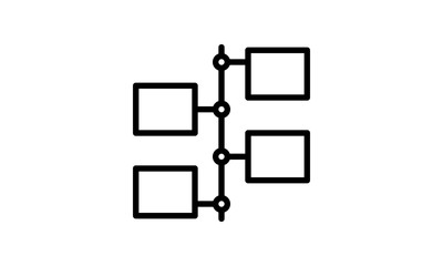 Timeline icon for project planning and scheduling concepts