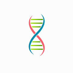DNA strand symbol. Isolated on white background