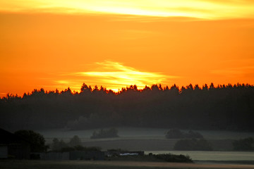 Sonnenaufgang auf der Schwäbischen Alb