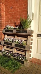 balcony with flowers