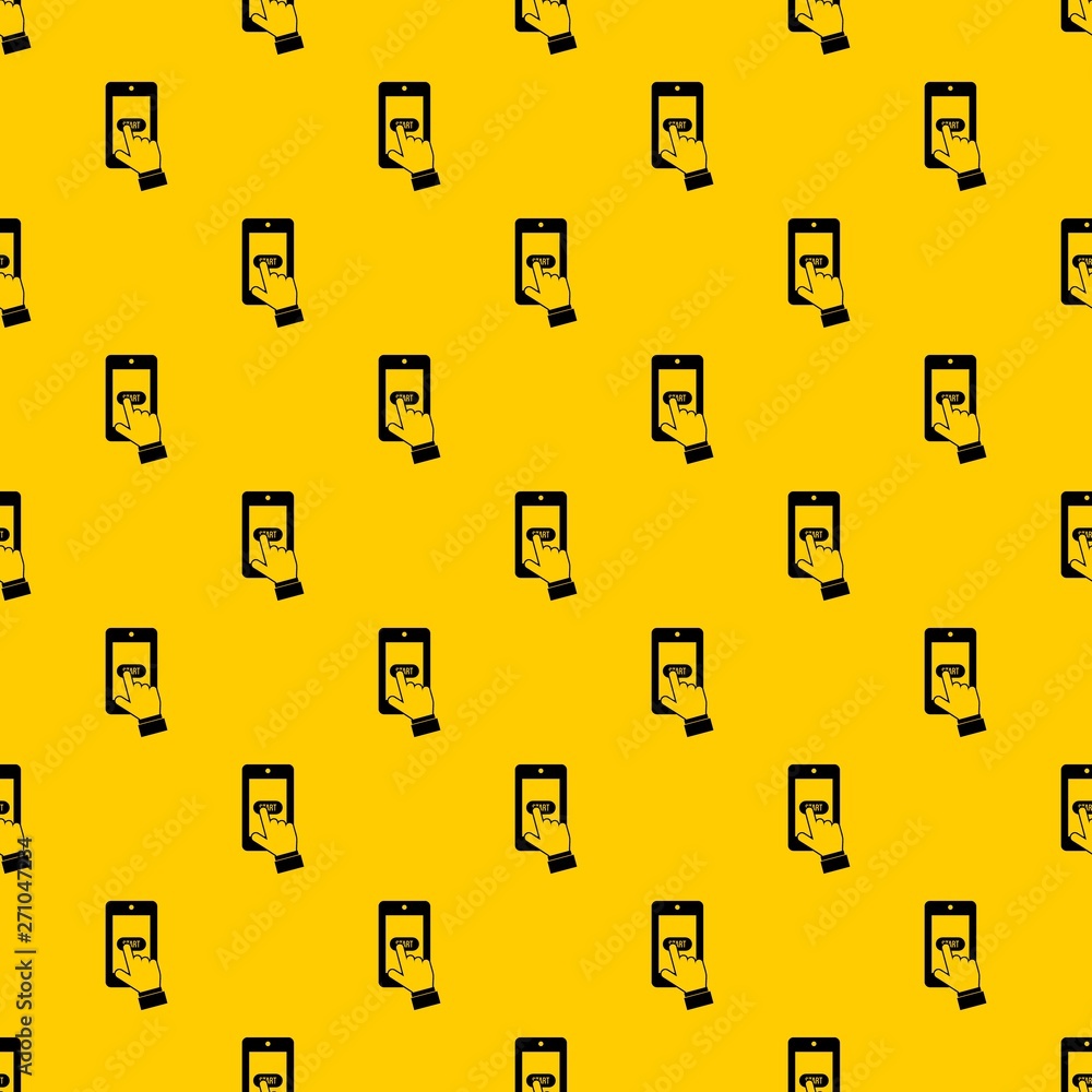 Aufkleber playing games on smartphone pattern seamless vector repeat geometric yellow for any design