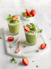 Matcha green tea panna cotta