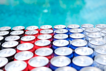 summer drinks at poolside bar background