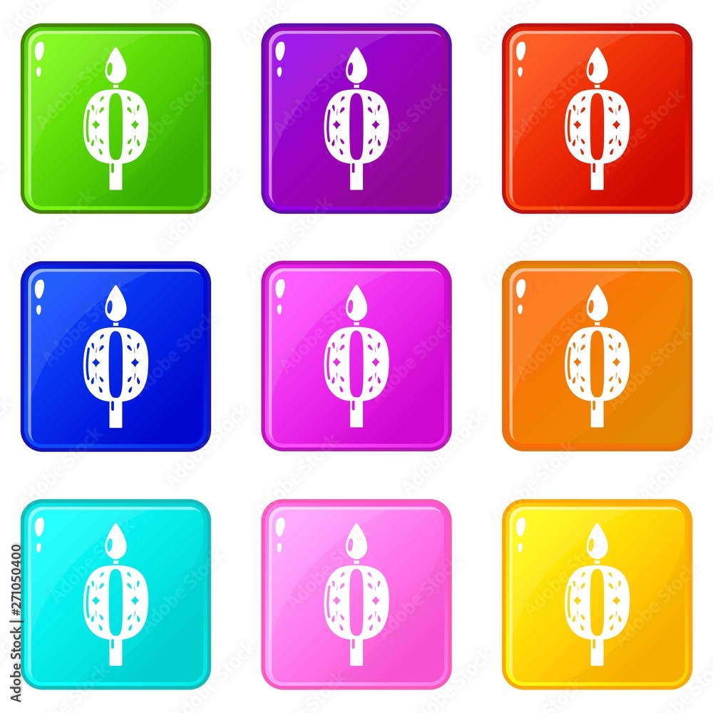 Poster candle numbering icon. simple illustration of candle numbering vector icon for web