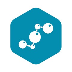 Chemical and physical atoms molecules icon in simple style isolated vector illustration