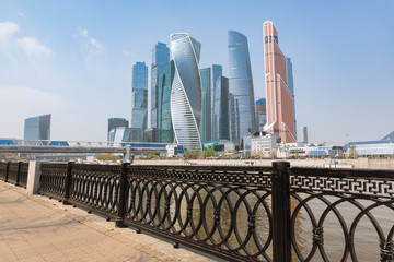 Moscow. Russia. 06/02/2019 Moscow City skyline. Moscow International Business Centre at day time...