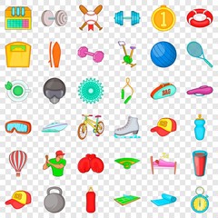 Fototapeta na wymiar Weight icons set. Cartoon style of 36 weight vector icons for web for any design