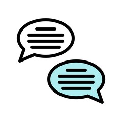Speech bubble vector, Social media filled editable stroke icon