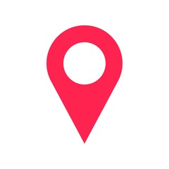 Pin vector, Social media flat style icon