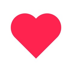 Heart vector, Social media flat style icon
