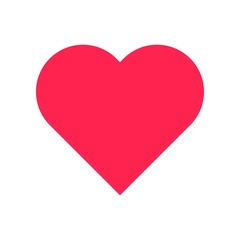 Heart vector, Social media flat style icon