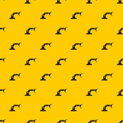 Robotic hand manipulator pattern seamless vector repeat geometric yellow for any design