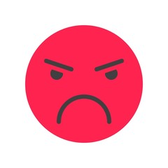 Emoticon vector, Social media flat style icon