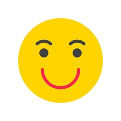 Emoticon vector, Social media flat style icon