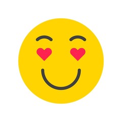 Emoticon vector, Social media flat style icon