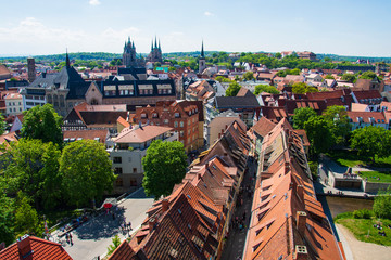 Erfurt Altstadt von oben 2