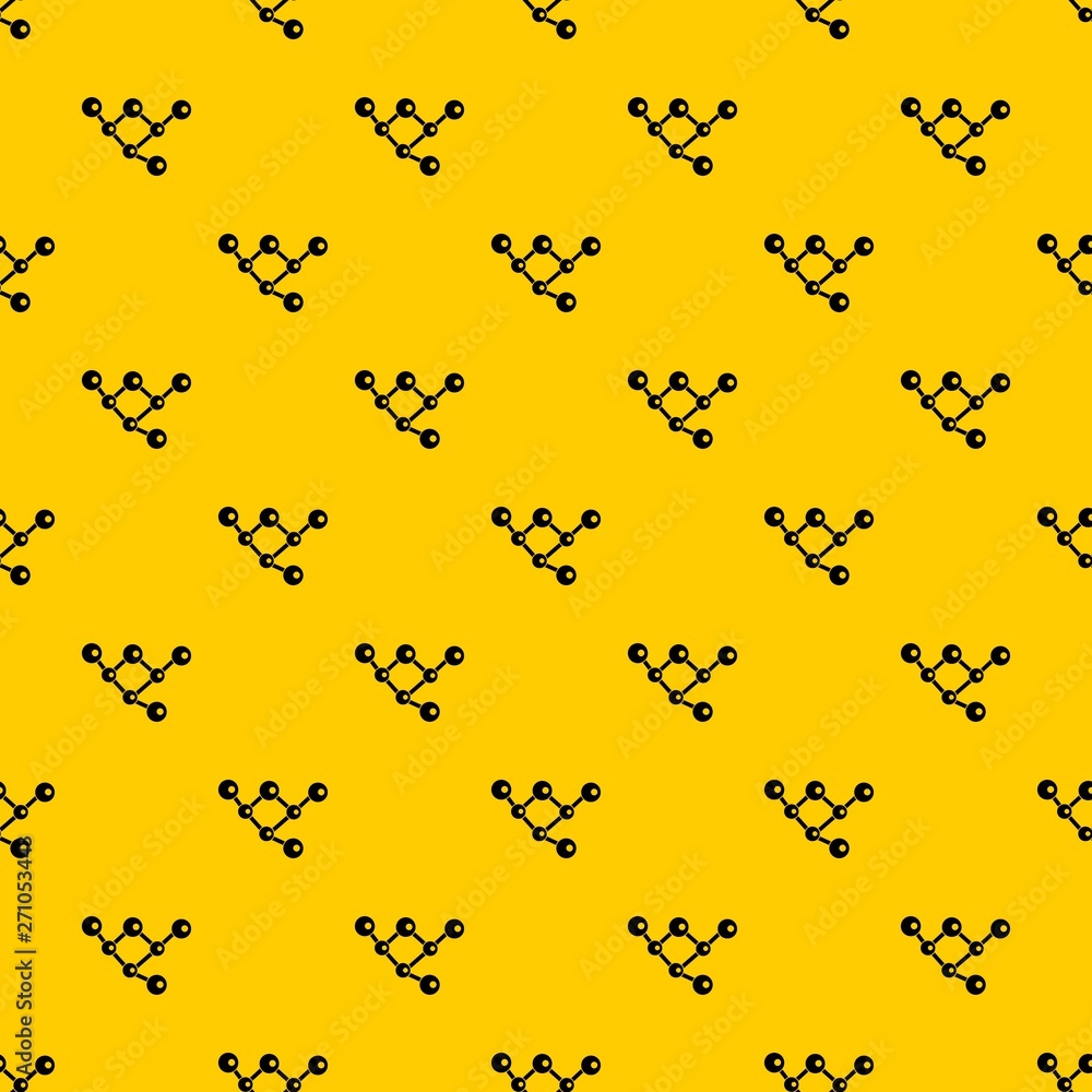 Poster molecule structure pattern seamless vector repeat geometric yellow for any design