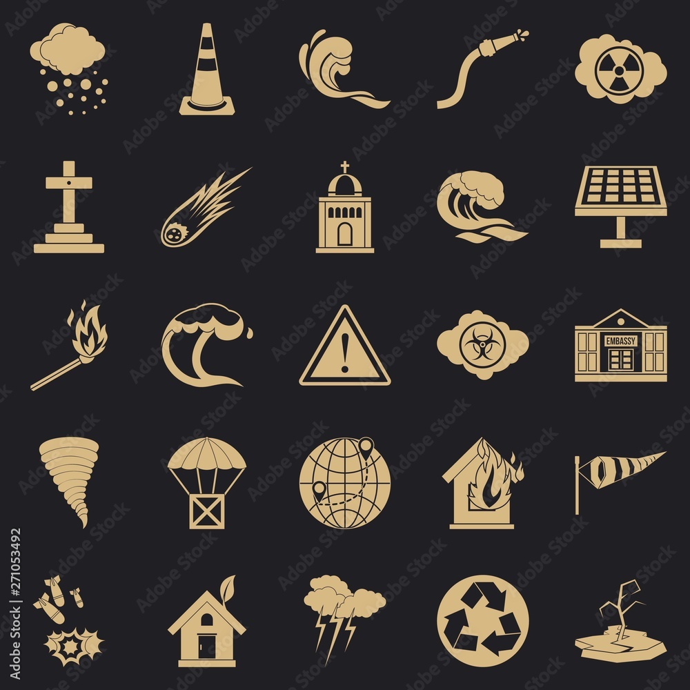 Aufkleber complaint icons set. simple set of 25 complaint vector icons for web for any design