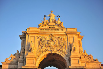 Obraz premium Old arch of Via Augusta, Lisboa