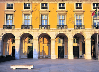 Fototapeta na wymiar Historical building on Praca do Comercio